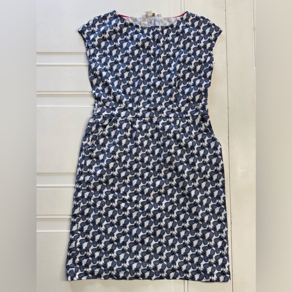 Women's Navy Pineapple Print Sheath Dress